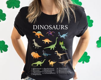 Dinosaur Print Shirt: Paleontology Trex Velociraptor Tee