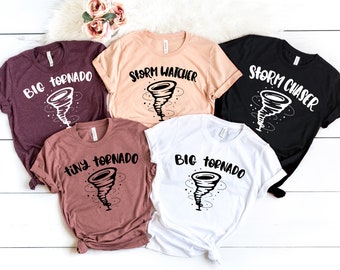 Matching Mama and Mini Family Shirts, Storm Chaser, Tiny Tornado, Mother Son Daughter Custom Tshirts, Matching Outfit, Mothers Day Gift