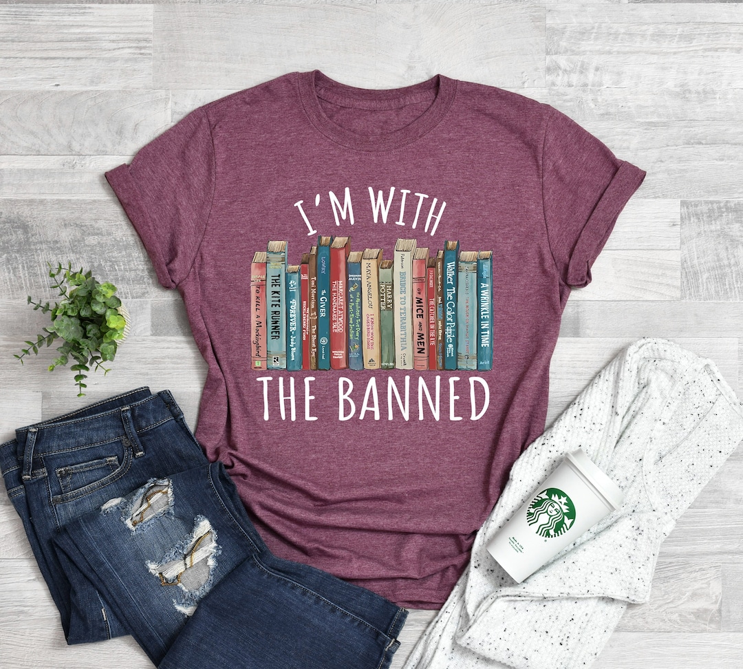 Banned Books T-shirt: Book Lover Librarian Gift - Etsy