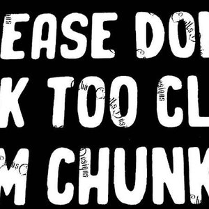 Please don&#39;t park too close I&#39;m chunky 2.5 X 5 Inch Car Truck Vinyl  Decal, and sticker