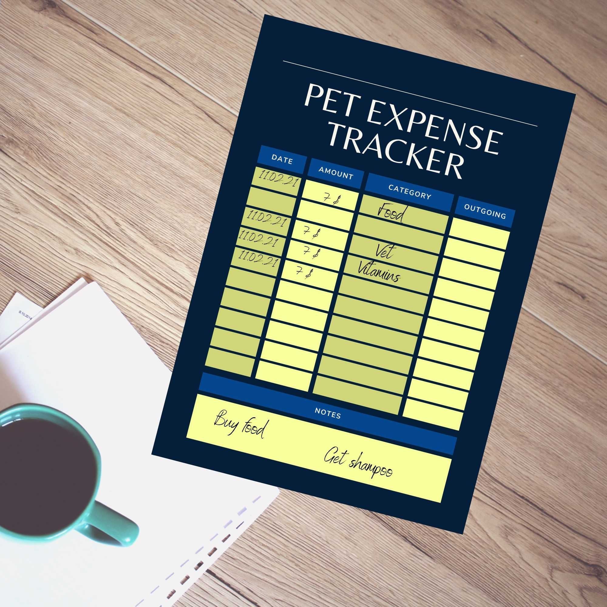 Pet Expenses Tracker Pet Veterinary Appointments Planner Etsy