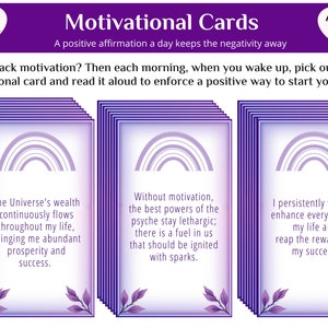 Motivational Cards Printable | Over 100 Cards | Encouraging Quotes | Inspirational Affirmations |