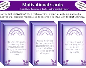 Motivational Cards Printable | Over 100 Cards | Encouraging Quotes | Inspirational Affirmations |