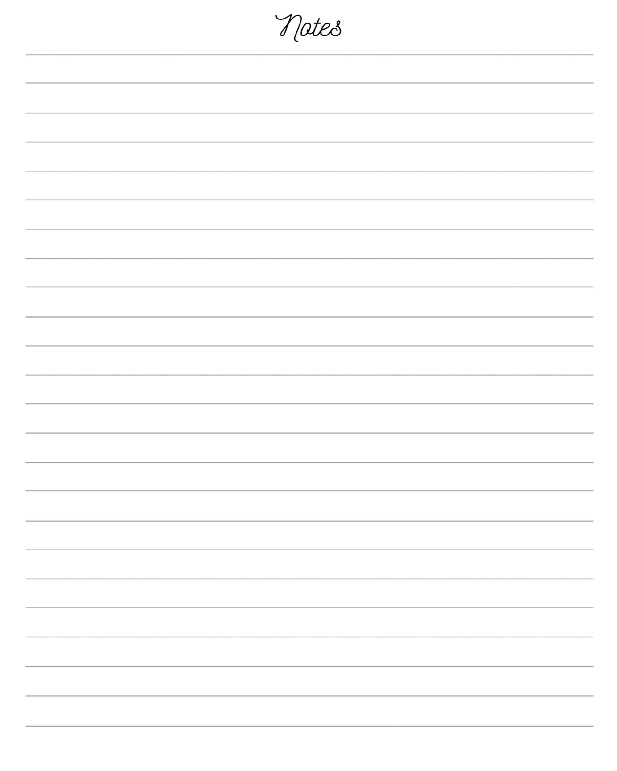 Printable Notebook | 23 Lined Pages | - Etsy