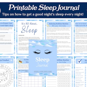 Afdrukbaar slaapdagboek | Tips voor een goede nachtrust | Bedtijdroutine | Sleep Tracker A2