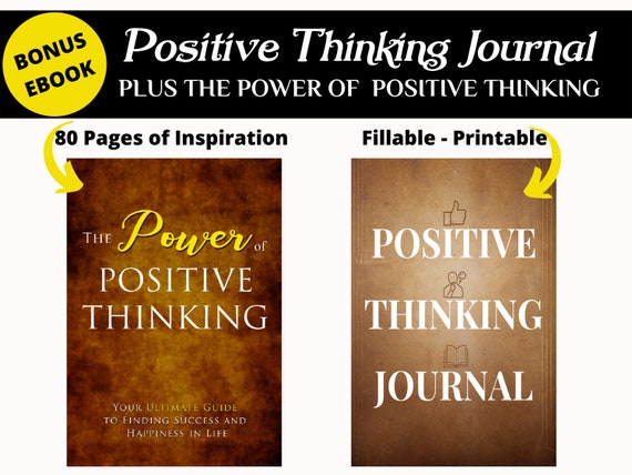 Positive Thinking Journal Fillable PDF Instant Download - Etsy Australia