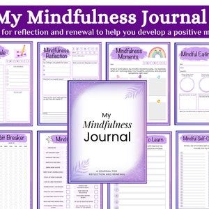 Mindfulness Journal Printable | A Journal For Reflection and Renewal