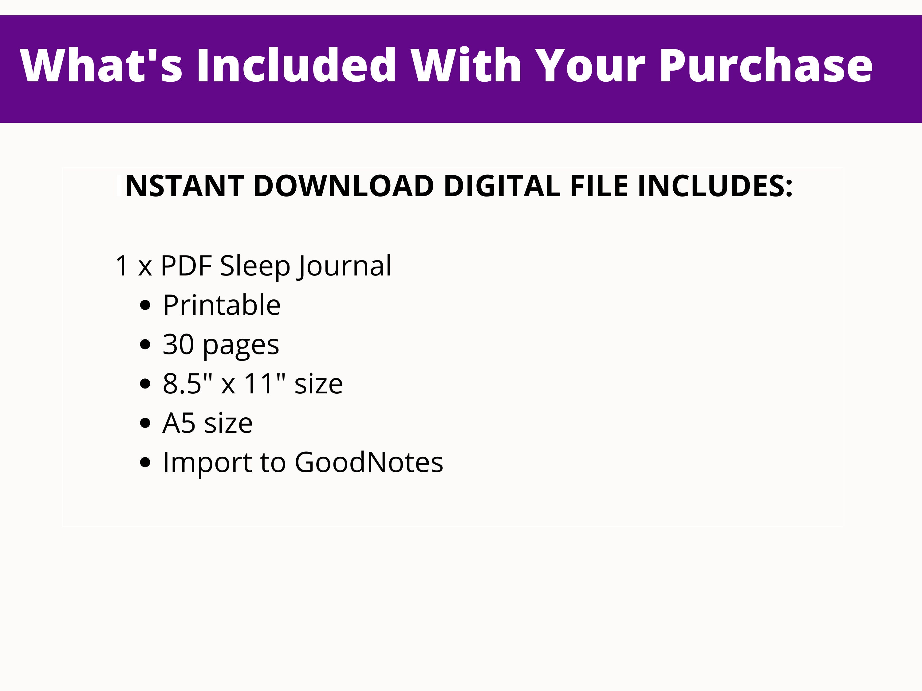 Sleep Journal Printable Tips for A Good Night's Sleep Bedtime Routine