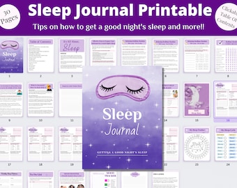 Sleep Journal Printable | Tips For A Good Night's Sleep | Bedtime Routine | Sleep Tracker A2