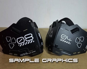 Cyberpunk Techwear Mask Protector X-08 Graphics Custom