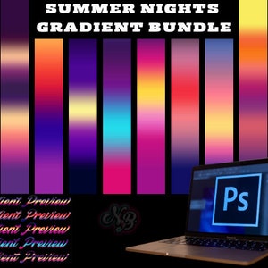 Summer Nights Gradient Bundle | Photoshop Gradient