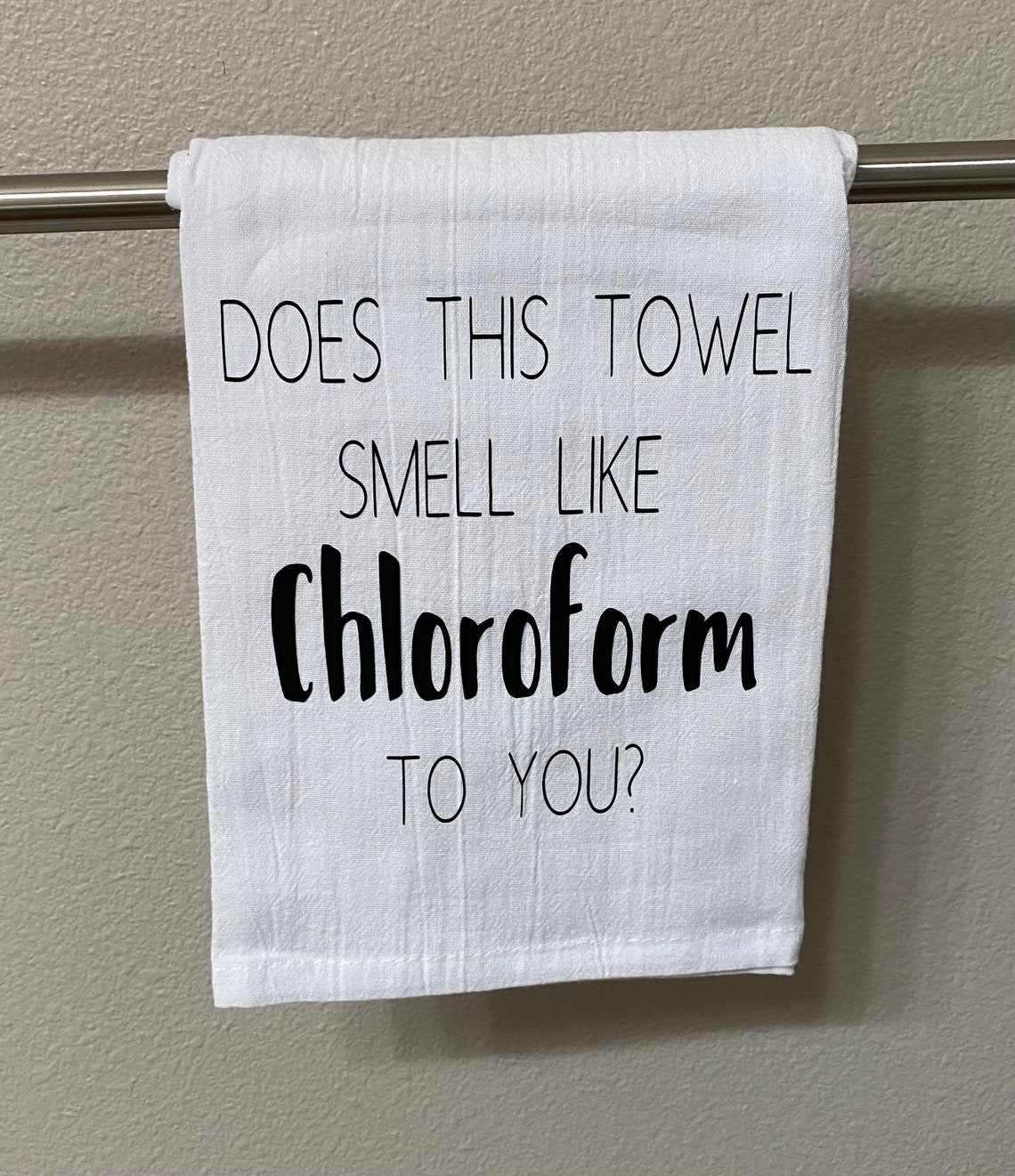Does this towel smell like chloroform to you kitchen towel Etsy