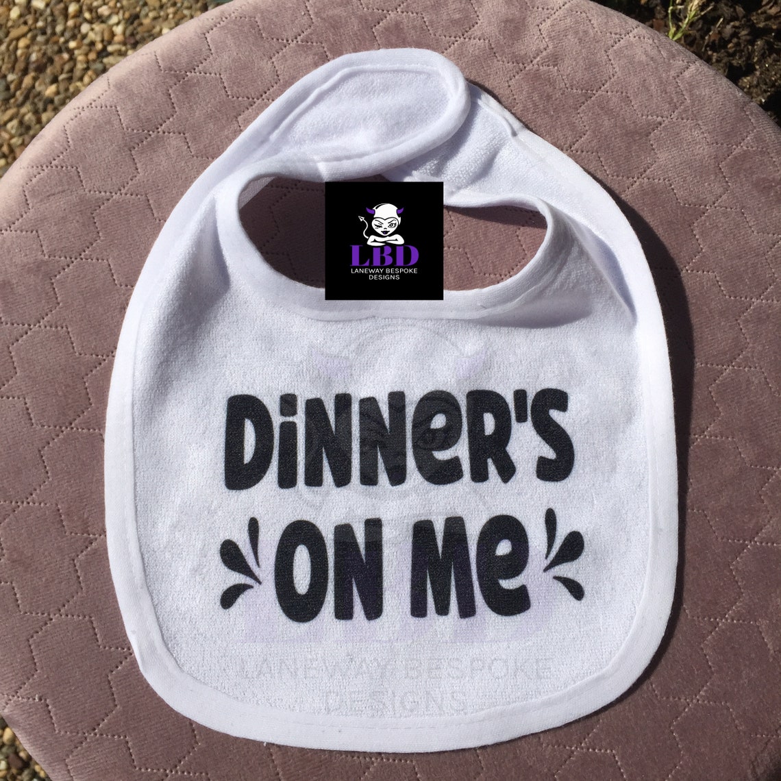 Funny Dinner's on Me Baby Bib - Etsy
