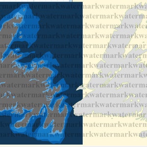 De kaart van Newfoundland Canada.  enkellaagse en 5 gelaagde versie SVG PNG Cricut Silhouette Glowforge