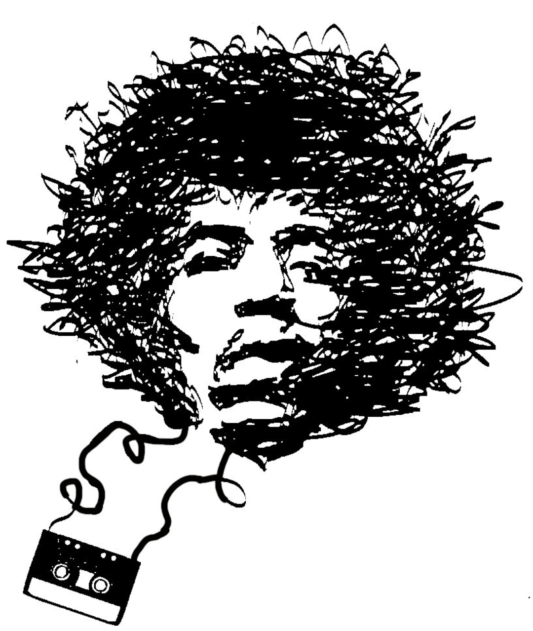 Jimi Hendrix Stencils SVG PDF JPEG Cricut Silhouette Glowforge - Etsy