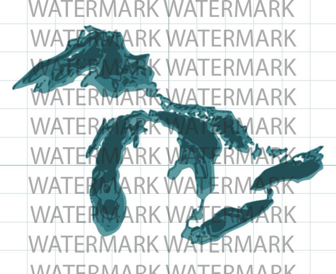 3 Layered Great Lakes Map SVG PNG Cricut Silhouette Glowforge - Etsy Canada