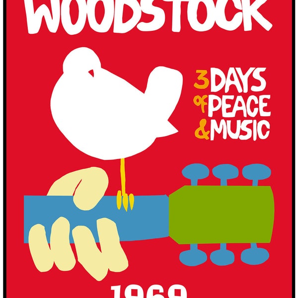 Woodstock 1969 SVG Cricut Silhouette Glowforge 5 couches