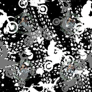Dirt boke and tire treads on black seamless file