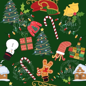 christmas deep green seamless file