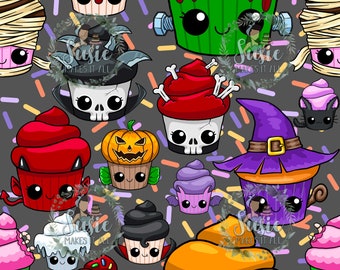 Halloween Cupcakes mit Streuseln nahtlose Datei