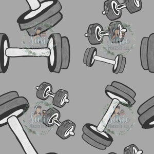 hand drawn weights on grey seamless file