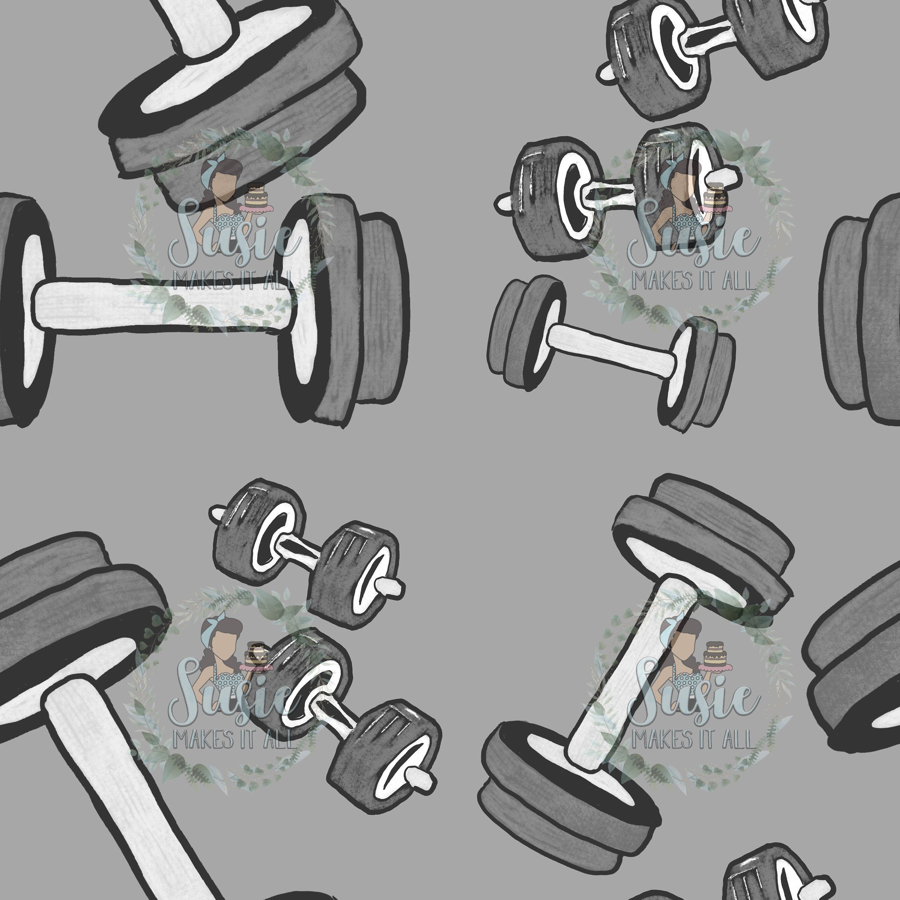 Weight Shape File Hand Drawn Weights on Grey Seamless File - Etsy