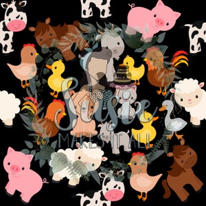 farm animals seamless file