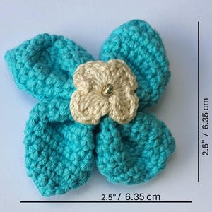 Hand crocheted hair clip, hair accessory includes 2 pieces