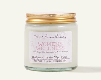 Womens Wellness Candle | Vegan Aromatherapy | Essential Oil | Handmade Natural | Candle for Girlfriend | Self Care Gift UK
