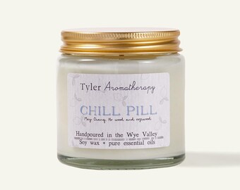 Chill Pill Vegan Aromatherapy Candle | Handmade Essential Oil | Calming Natural Scents