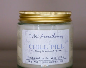 Chill Pill | Handmade essential oil candle | natural soy | self care gift | pure essential oils | chilled vibes