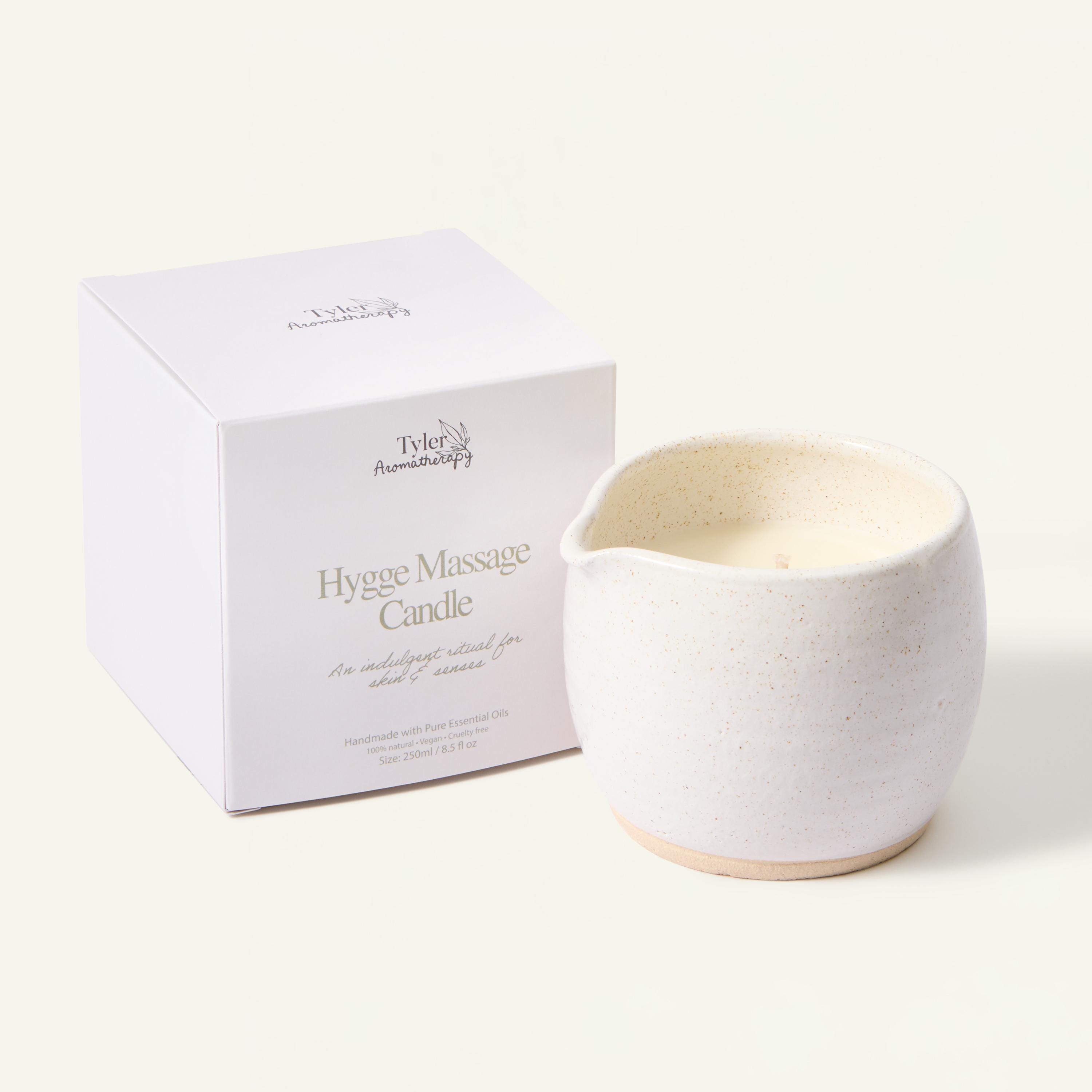 Hygge Keramik Massage Kerze | Reine ätherische Öle, Veganes Hautpflege Ritual