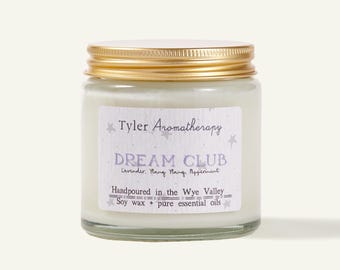 Dream Club Sleep Candle | Vegan Aromatherapy Candle | Handmade Essential Oil  | Calming Natural Candle | Self Care Gift UK