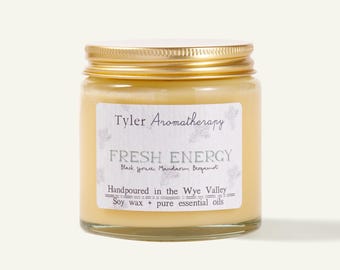 Fresh energy mood candle | Handmade essential oil candle | natural soy candle | energising candle | pure essential oils | self care gift