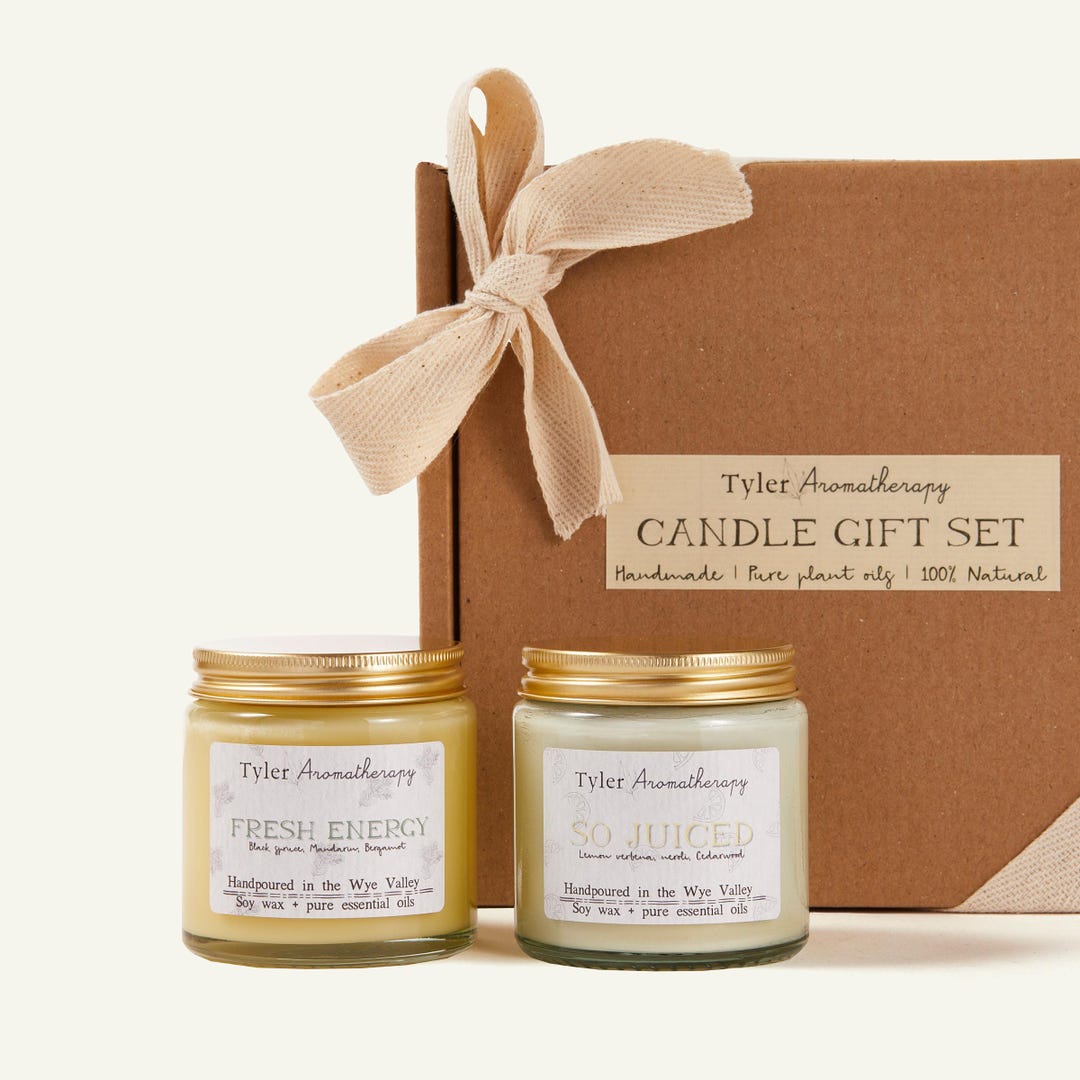 Energising Candle Gift Set, Aromatherapy & Essential Oil Candle ...