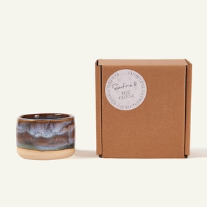 Coast Tealight Holder | Blue Ceramic | Vegan Soy Tealights | Handmade Aromatherapy Candle | Coastal Calm Gift UK