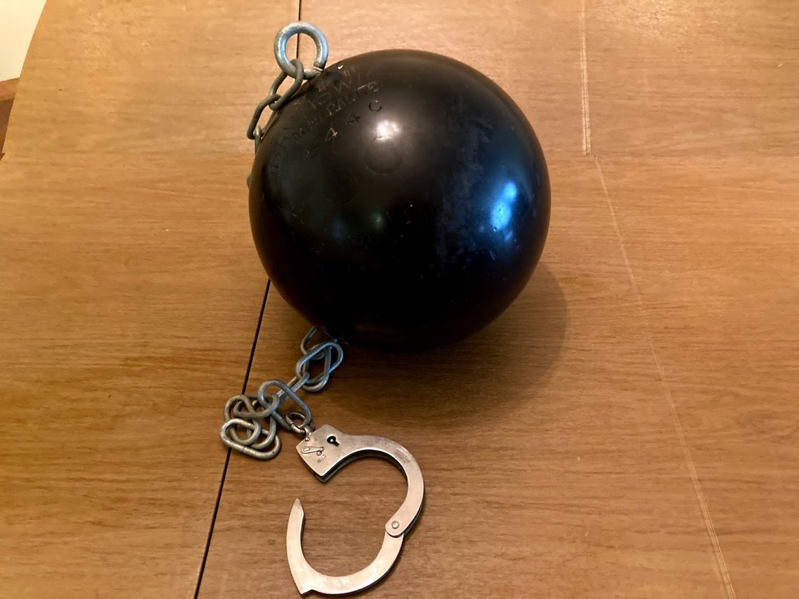 Handmade Ball and Chain W/bowling Ball and Handcuff Etsy