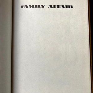 ERIC STANTON Family Affair Book Hardback 1975 First Edition Rare image 3