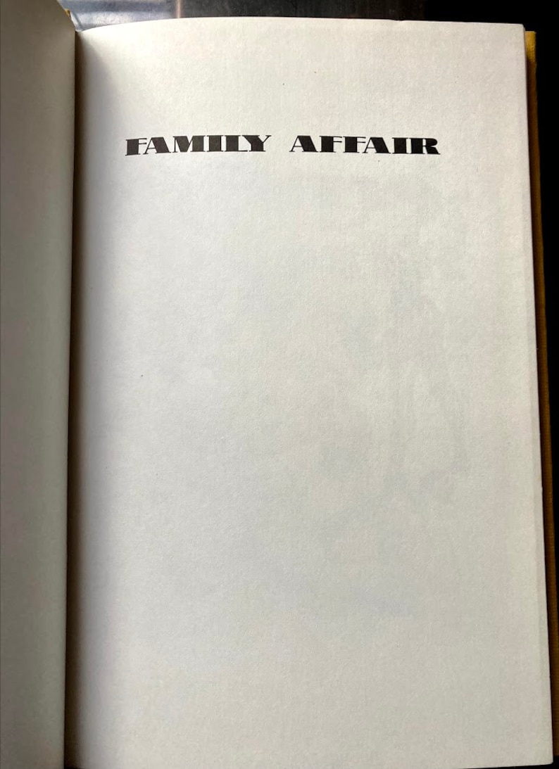 ERIC STANTON Family Affair Book Hardback 1975 First Edition Rare image 3