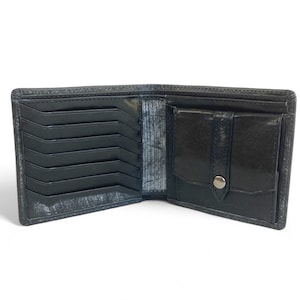 Sonderedition „Skinny Wallet“ Zaumleder × Heimisches Kalbsleder Schwarz