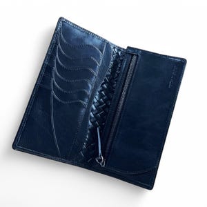 Carteira longa compacta Basic Long Art Wallet Tipo 2 <Preta> Carteira longa fina