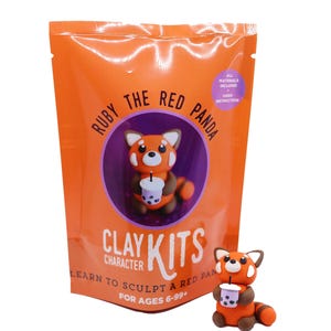 DIY Ruby the Red Panda-set polymeerklei: Boba Tea Craft