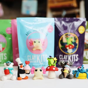 DIY Polymer Clay Kit for Beginners | Fun Animal Craft Set for Kids & Adults | Sculpting Kit with Tools and Instructions | Gift for Crafters