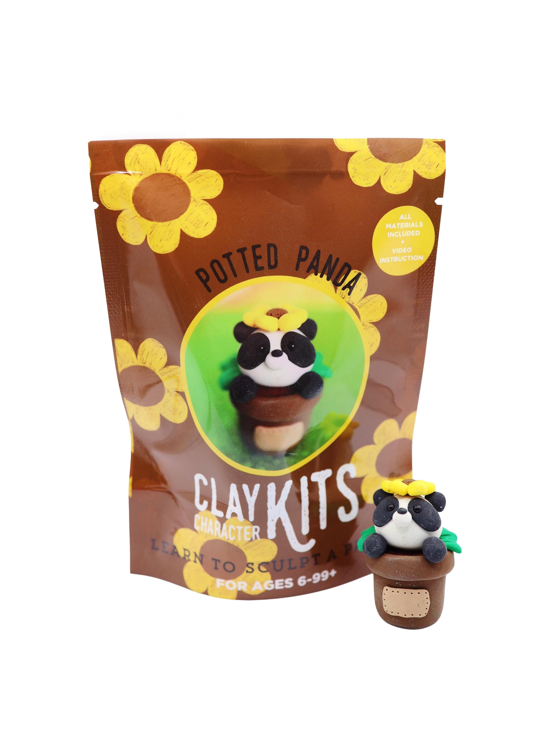 31 Cute and Easy Panda Crafts for Kids They Are Sure to Love 17 DIY Potted Panda Polymer Clay Kit: Sunflower Craft Gift