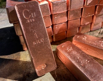 1 Kilo .999 Fine Copper Poured By Silver Coast Copper