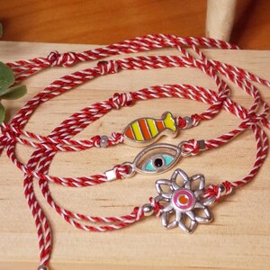 Spring March bracelet Martis Evil eye Martaki Flower Martisor Fish Martenitsa Martisoare Armband Baba Marta Jewelry for family Martovska