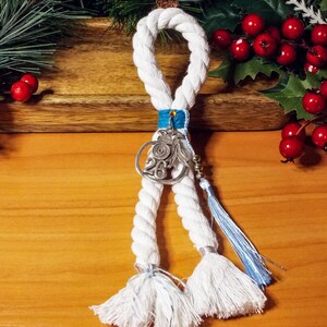 2026 Greek Gouri: Silver Pomegranate Charm, Good Luck New Year Decor, Christmas decor