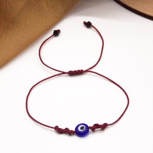 Blue Evil eye bracelet | adjustable bracelet for women and men | Greek jewelry | Mati bracelet | Red evil eye armband | Protection bracelet