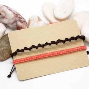 Waterproof Braided Cord Bracelet Set: Adjustable Boho Armbands, Surfer set