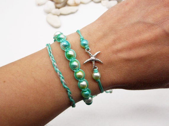 LOCCY Braccialetti estivi da spiaggia per donna, Set di 7